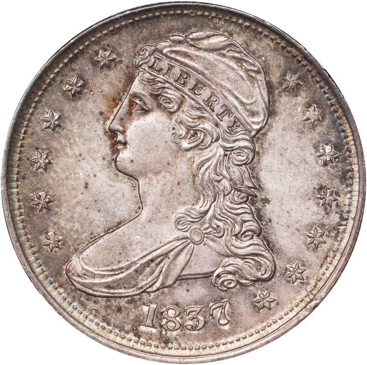 1837 50c Reeded Edge, GR-24 AG3 thumbnail 3