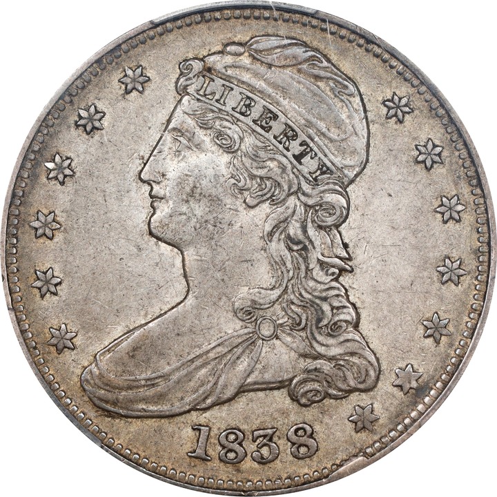 Image for 1838 50c Reeded Edge, GR-14 AG3 CAC