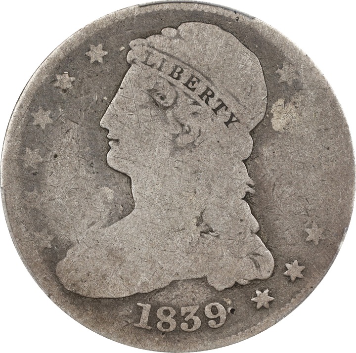 Image for 1839 50c Reeded Edge, Small Letters Reverse, GR-1 VF20
