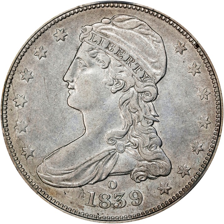 1839-O/O 50c Reeded Edge, RPM, GR-4 XF40 thumbnail 6