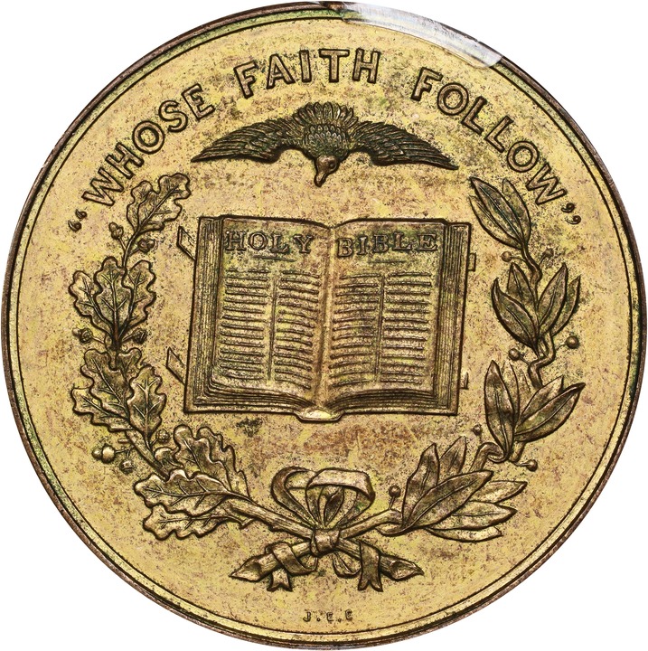 1870 SC$1 Pilgrim, Brass, HK-15 MS thumbnail 4