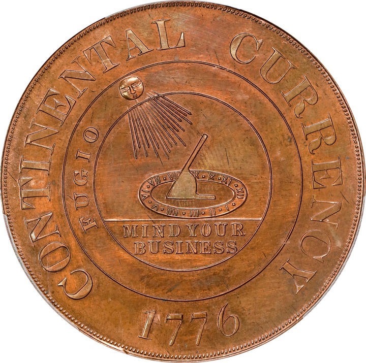 Image for (Dated 1776) SC$1 Continental Dollar Restrike, Bashlow, Bronze, HK-853a MS RB MS63 RB