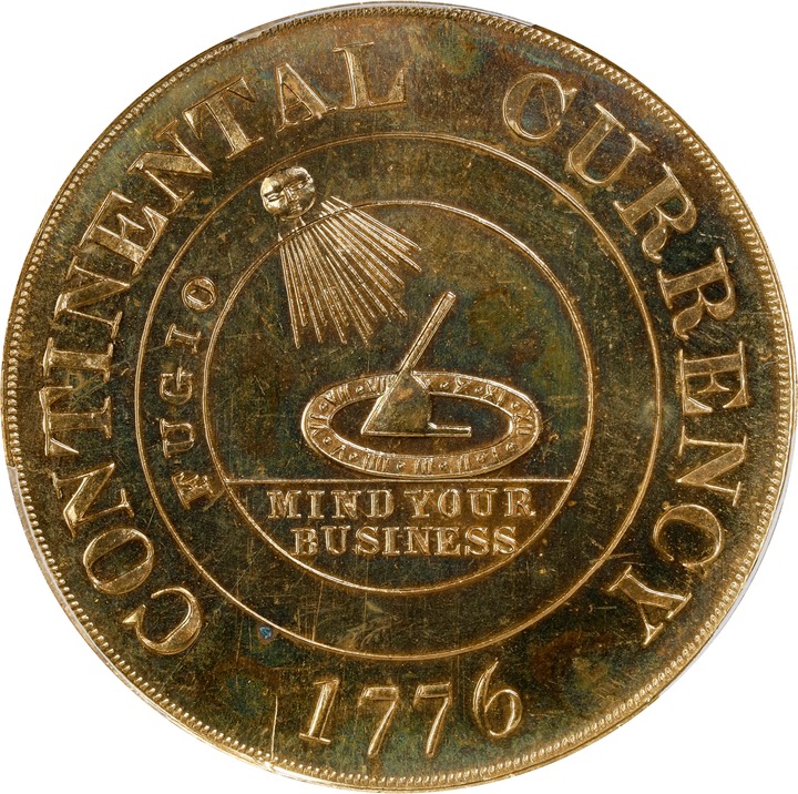 Image for (Dated 1776) SC$1 Continental Dollar Restrike, Bashlow, Goldline, HK-856a MS66