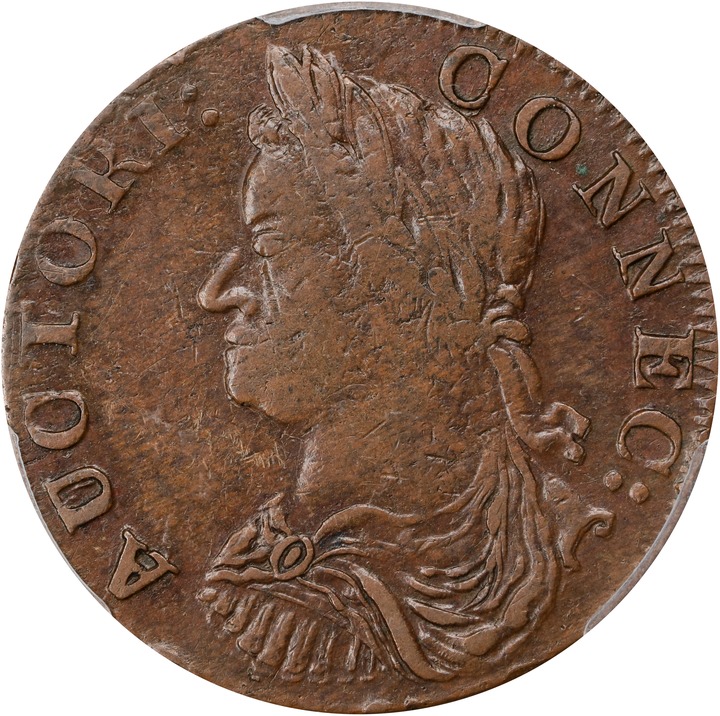 1787 Copper Connecticut, Draped Bust Left MS BN MS60 BN thumbnail 17