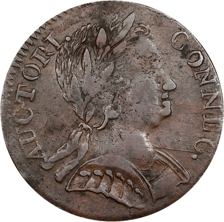 1785 Copper Connecticut, Bust Right MS BN XF40 BN thumbnail 3
