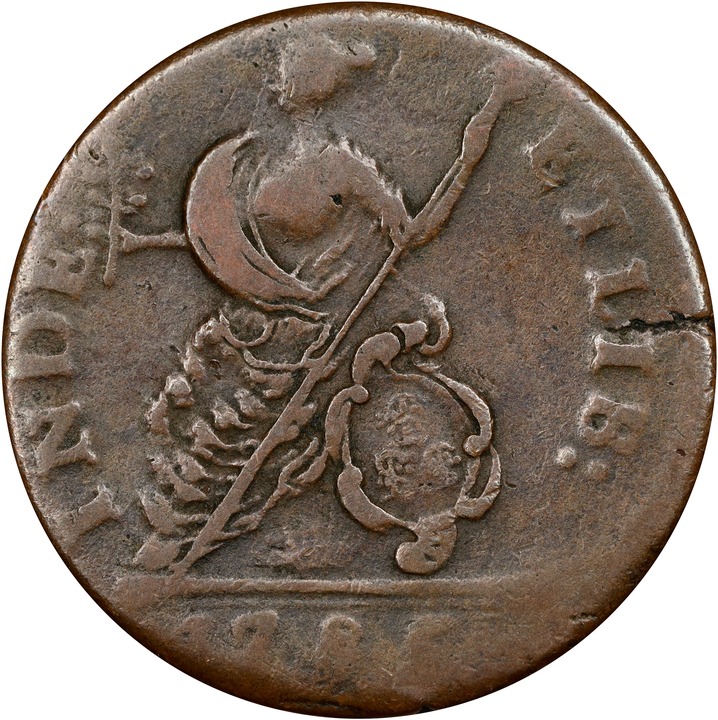 1785 Copper Connecticut, Bust Right MS BN VF35 BN thumbnail 2