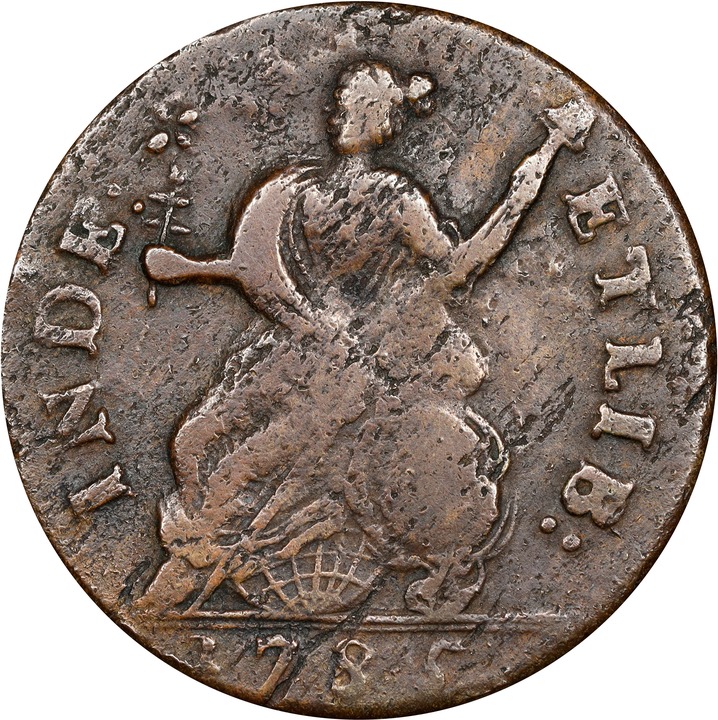 1785 Copper Connecticut, Bust Right MS BN XF40 BN thumbnail 2