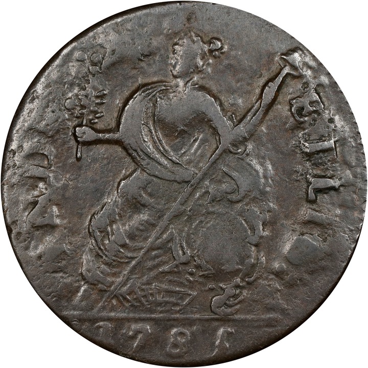 1785 Copper Connecticut, Bust Right MS BN XF45 BN thumbnail 4