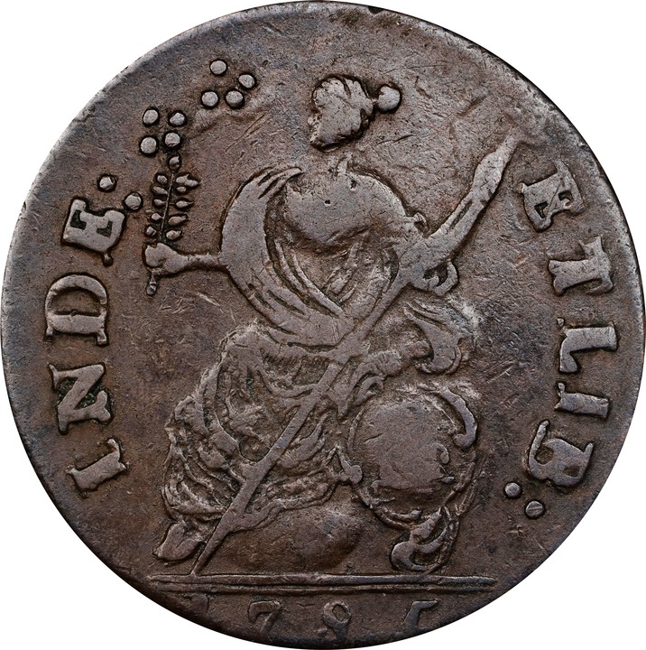 1785 Copper Connecticut, Bust Right MS BN XF45 BN thumbnail 2