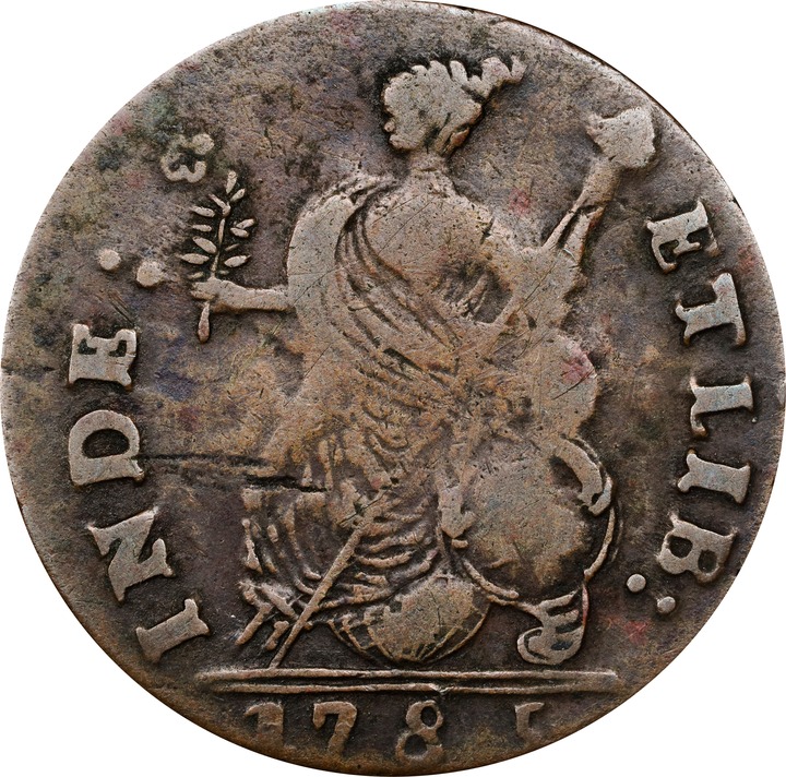 1785 Copper Connecticut, Bust Right MS BN VF30 BN thumbnail 2