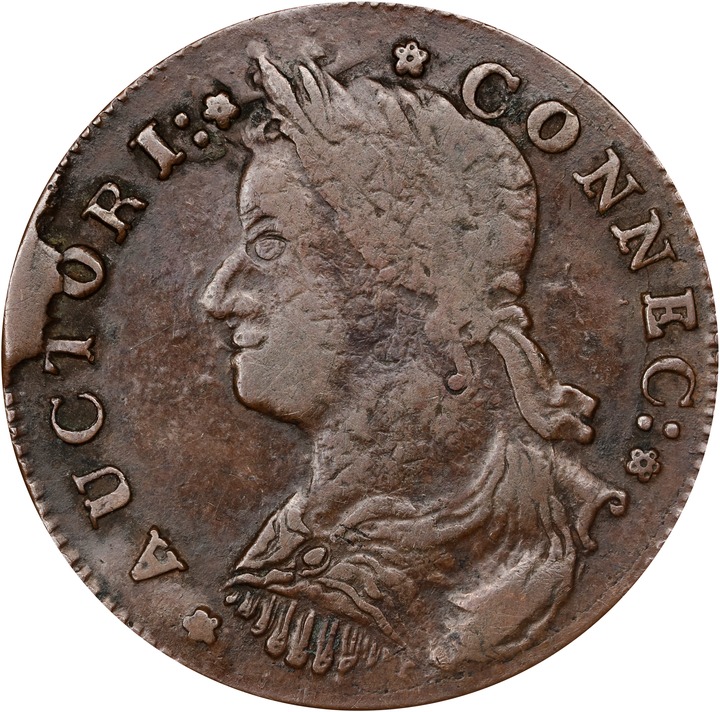 Image for 1787 Copper Connecticut, Draped Bust Left, ETLIR MS BN XF40 BN
