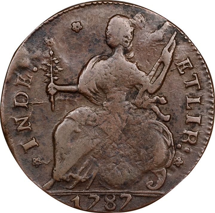 1787 Copper Connecticut, Draped Bust Left, ETLIR MS BN XF40 BN thumbnail 2