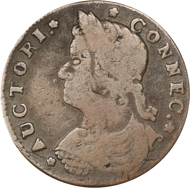Image for 1787 Copper Connecticut, Draped Bust Left MS BN F15 BN