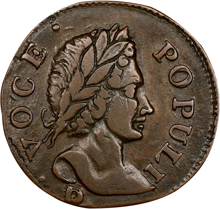 1760 1/2 P Voce Populi, P Below Bust MS BN thumbnail 3