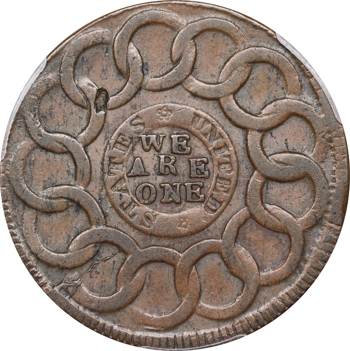 1787 Fugio 1c 4 Cinquefoils, STATES UNITED, 1/1, Newman 10-T MS BN AU53 BN thumbnail 15