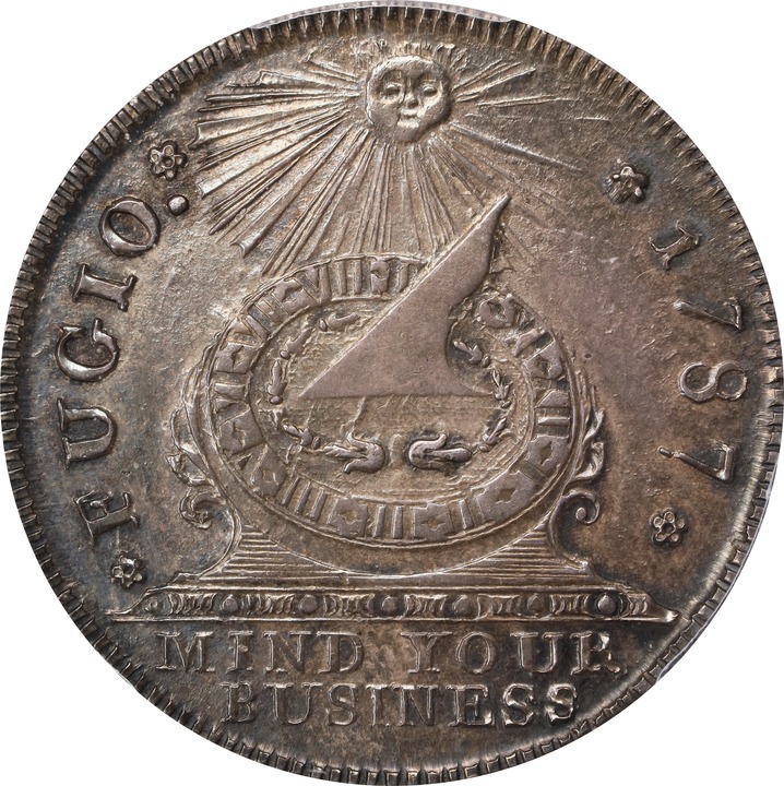 Image for 1787 Fugio 1c New Haven Restrike, Silver MS63
