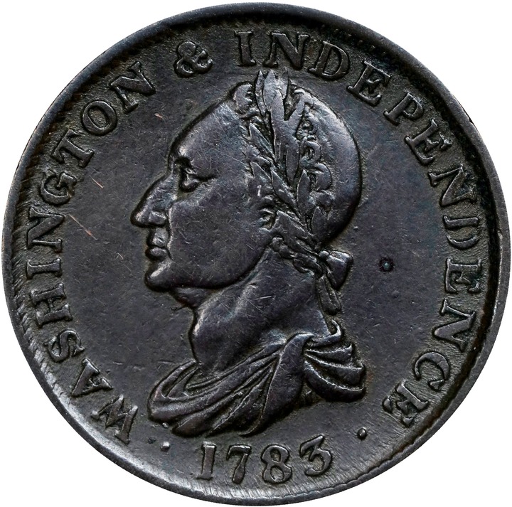 1783 Copper Washington, Draped Bust, No Buttons MS BN thumbnail 6