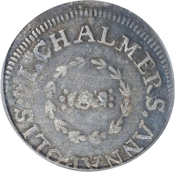 1783 Shilling Chalmers, Long Worm VF30 thumbnail 2