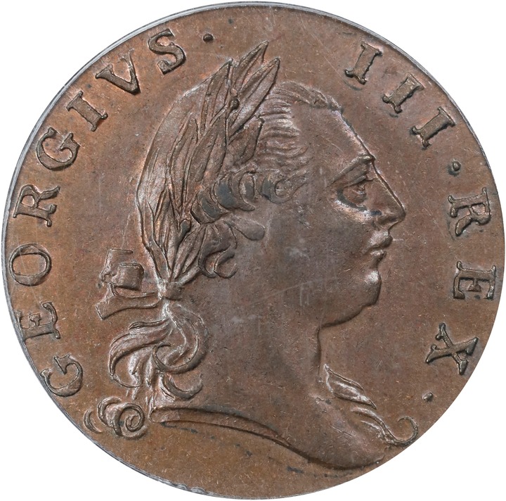Image for 1773 1/2 P Virginia, Period After GEORGIVS MS BN MS64 BN