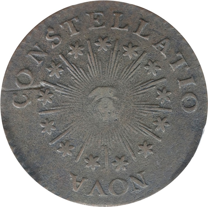 1785 Copper Nova Constellatio, Pointed Rays, Small Date MS BN thumbnail 2