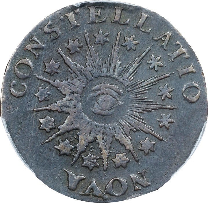 1785 Copper Nova Constellatio, Pointed Rays MS BN thumbnail 14