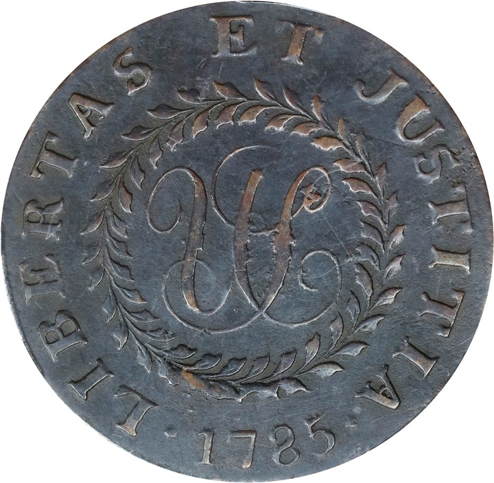 1785 Copper Nova Constellatio, Pointed Rays MS BN VF35 BN thumbnail 2
