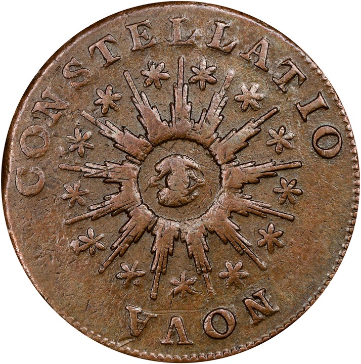 1785 Copper Nova Constellatio, Pointed Rays MS BN thumbnail 15