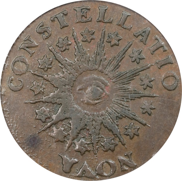 1785 Copper Nova Constellatio, Pointed Rays MS BN thumbnail 17