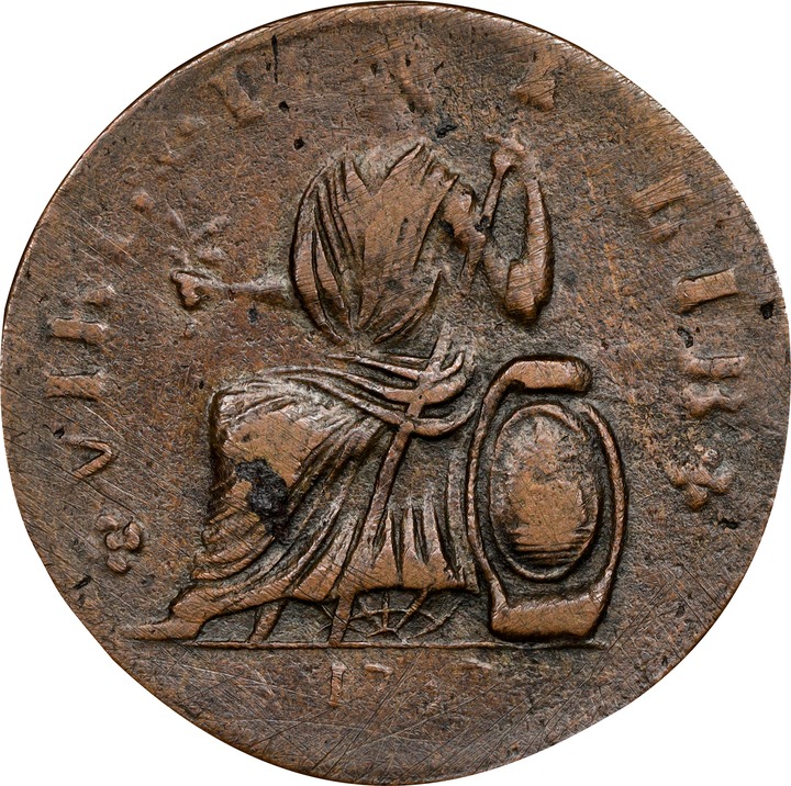 1787 Copper Nova Eborac, Seated Left MS BN G6 BN thumbnail 10
