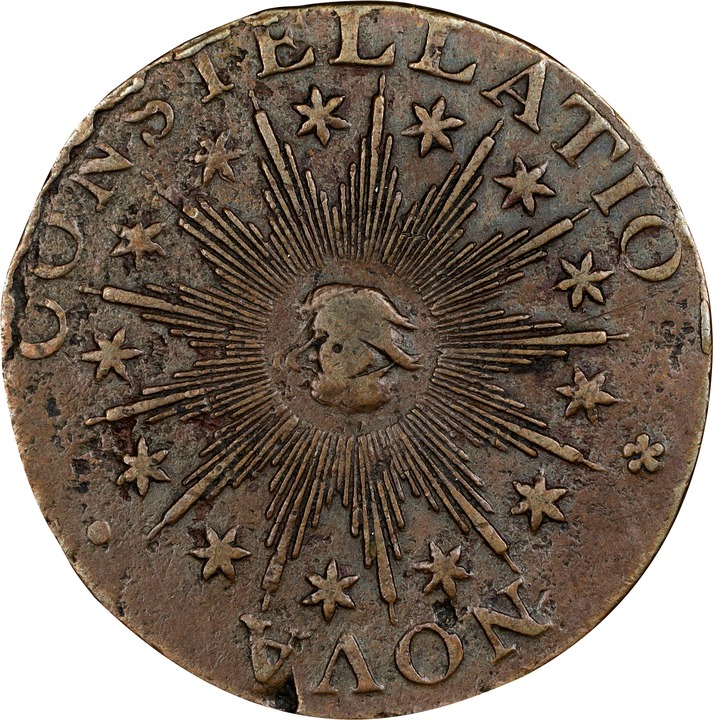 1783 Copper Nova Constellatio, Pointed Rays, Small U.S. MS BN thumbnail 4