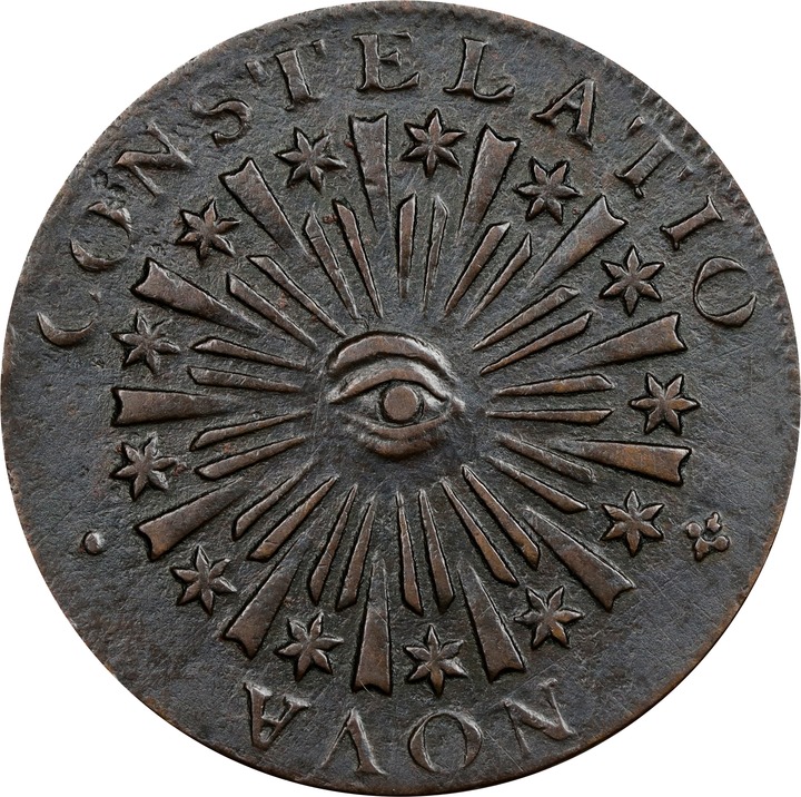 1783 Copper Nova Constellatio, Blunt Rays MS BN thumbnail 2