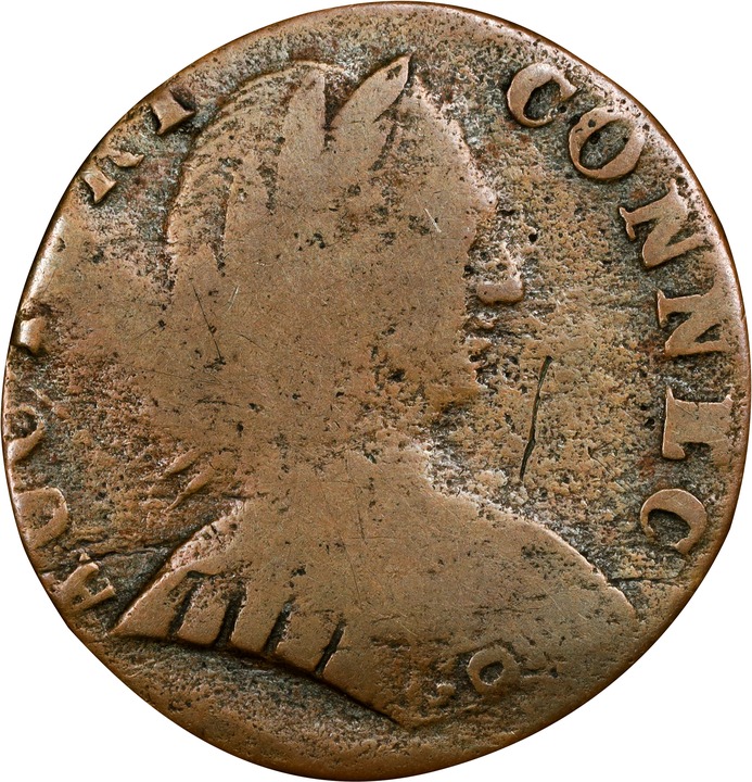 1788 Copper Connecticut, Mailed Bust Right, Small Head MS BN AU55 BN thumbnail 23