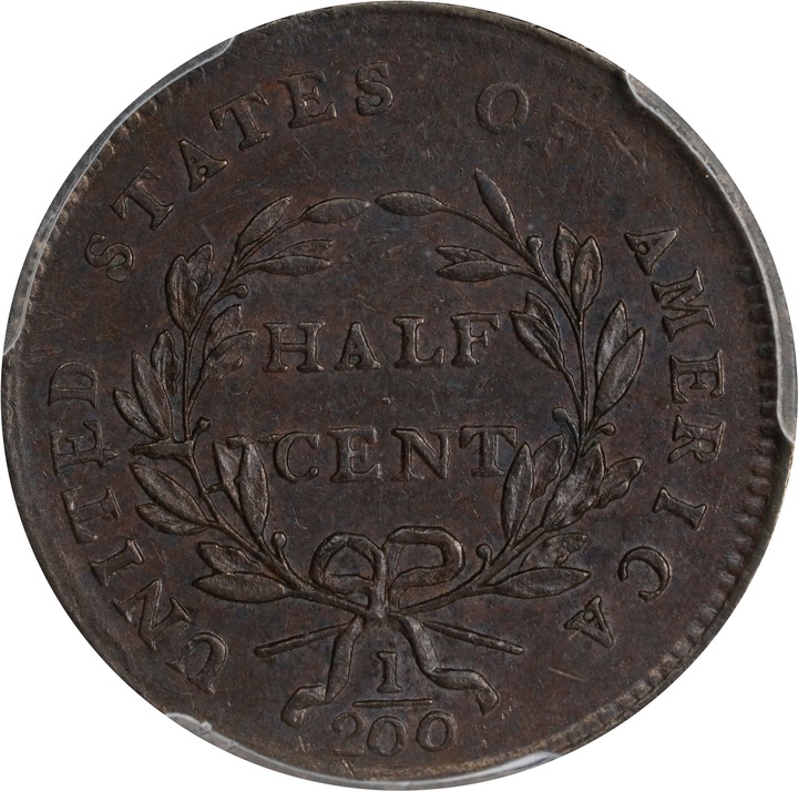 1800 1/2c MS BN AU53 BN thumbnail 2