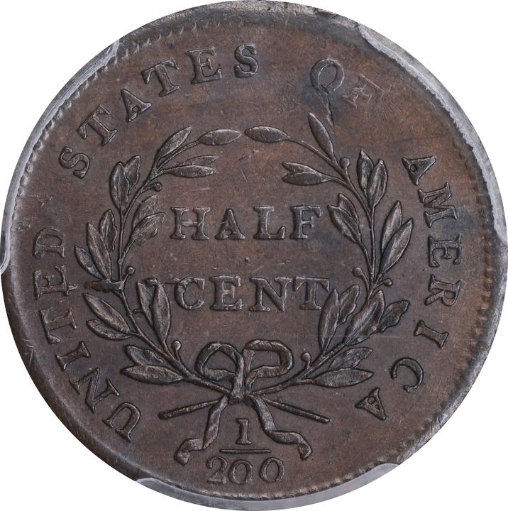 1800 1/2c MS BN MS63 BN CAC thumbnail 2