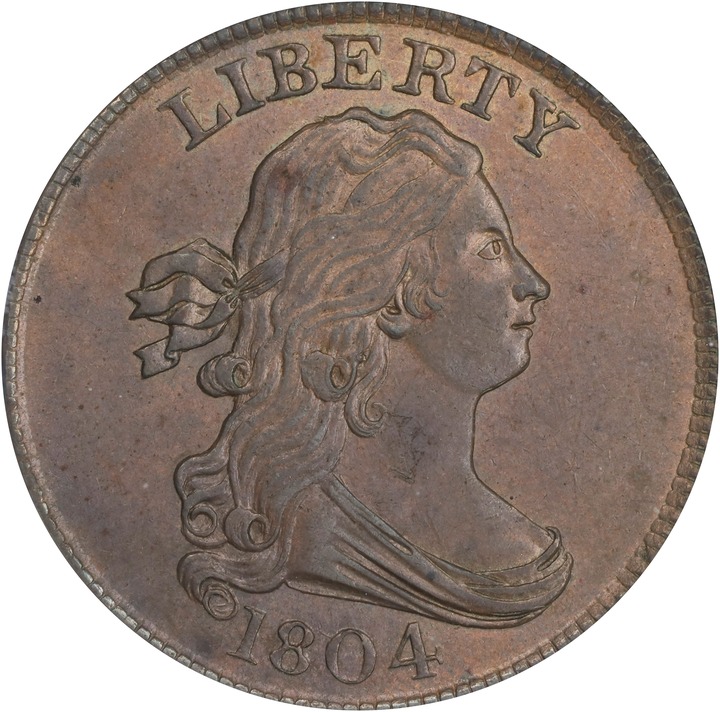 Image for 1804 1/2c Crosslet 4, Stems MS BN MS63 BN
