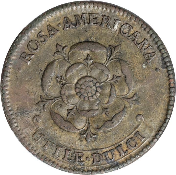(No Date) 2P Rosa Americana, Motto in Ribbon MS BN thumbnail 12