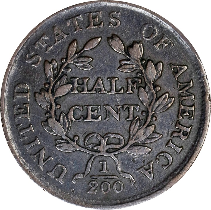 Draped Bust Half Cent 1/2c 1800-1808 MS BN [Type] G6 BN thumbnail 21