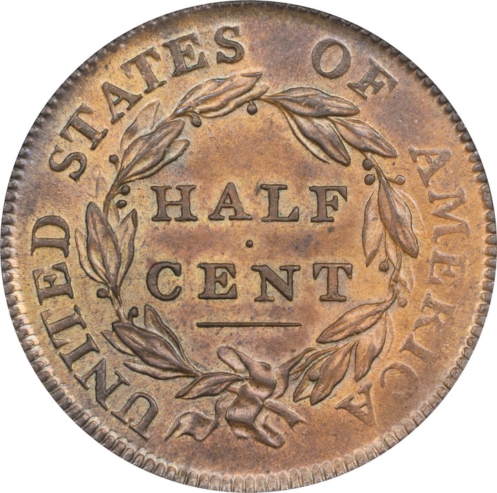 1810 1/2c MS BN MS64 BN thumbnail 2