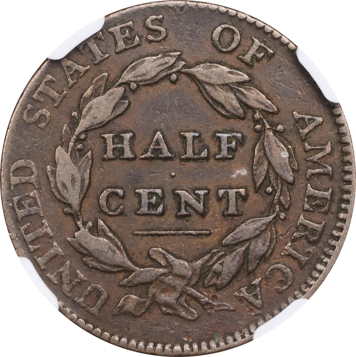 1811 1/2c MS BN XF40 BN thumbnail 2