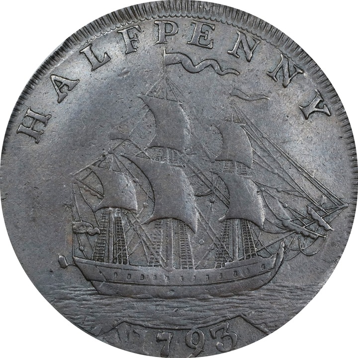 1793 1/2 P Washington, Ship, Lettered Edge MS BN thumbnail 17