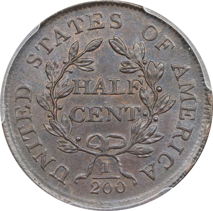 1805 1/2c Small 5, No Stems MS BN MS63 BN thumbnail 2