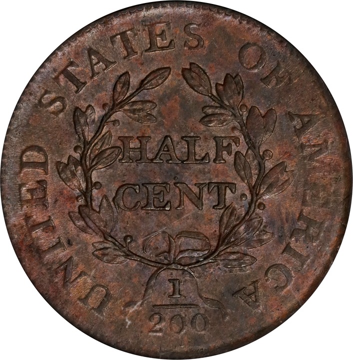 1806 1/2c Small 6, No Stems MS BN MS61 BN thumbnail 2