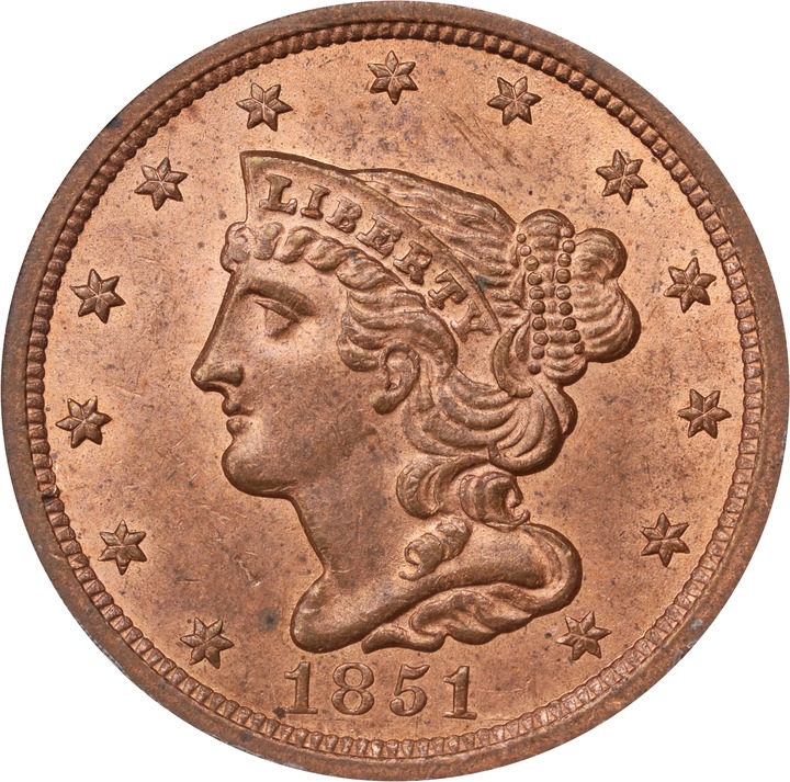 1851 1/2c MS RB thumbnail 4