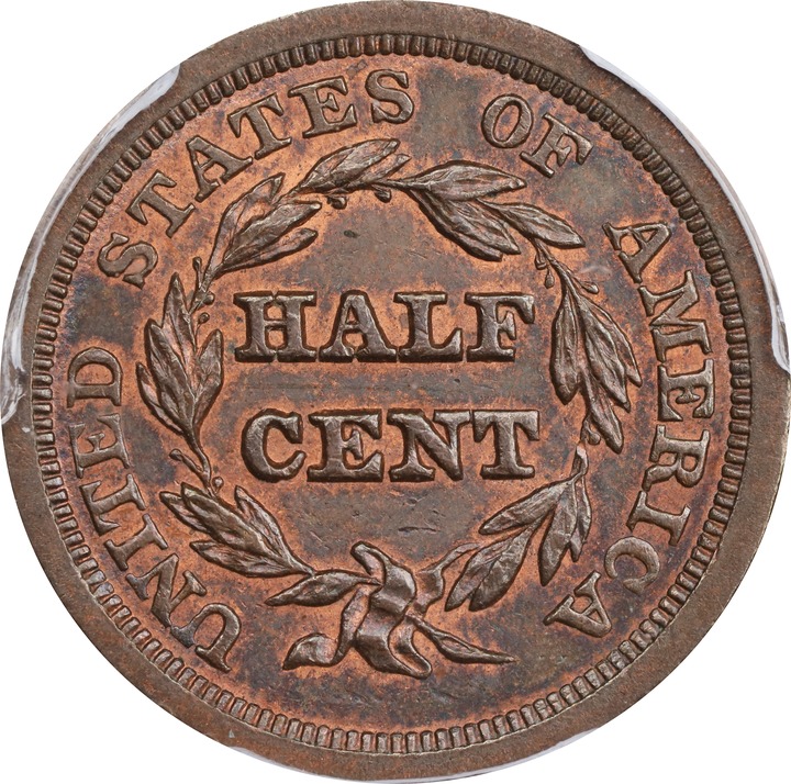 1850 1/2c MS BN MS63 BN thumbnail 2