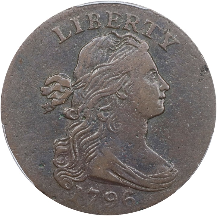 1796 1c Draped Bust, Reverse of 1794 MS RB thumbnail 6