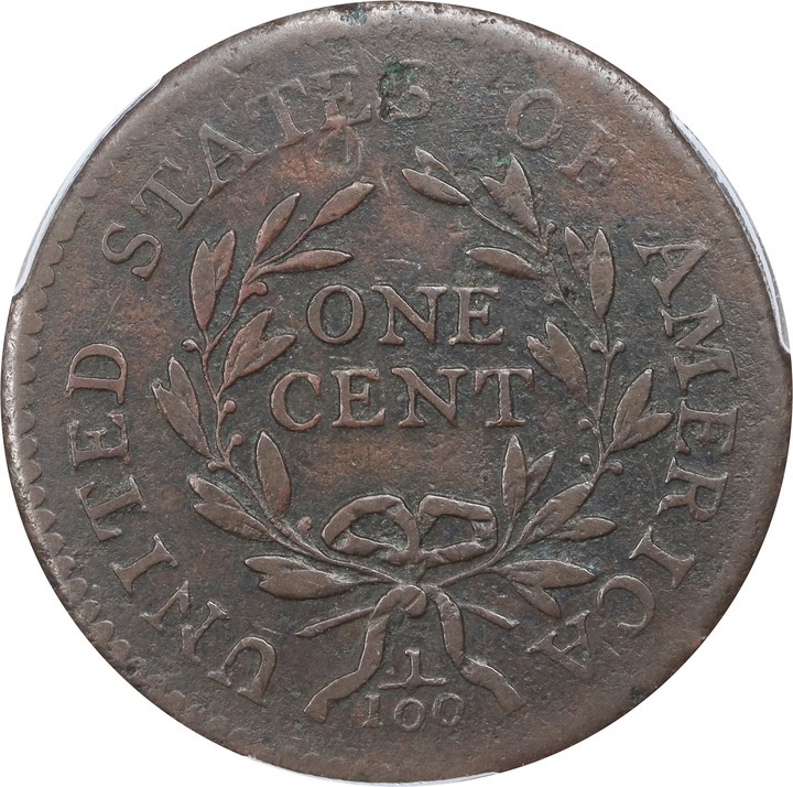 1796 1c Draped Bust, Reverse of 1794 MS RB thumbnail 15