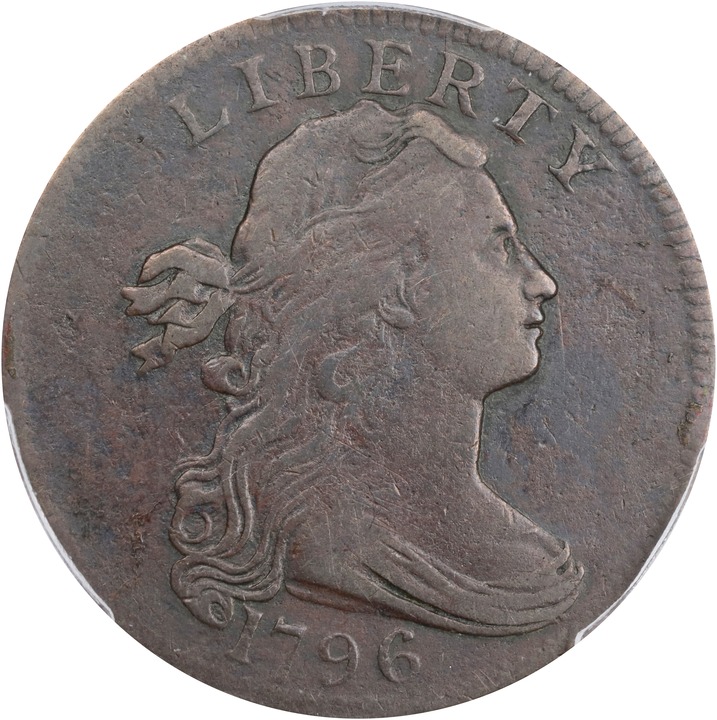 1796 1c Draped Bust, Reverse of 1795 MS BN thumbnail 3