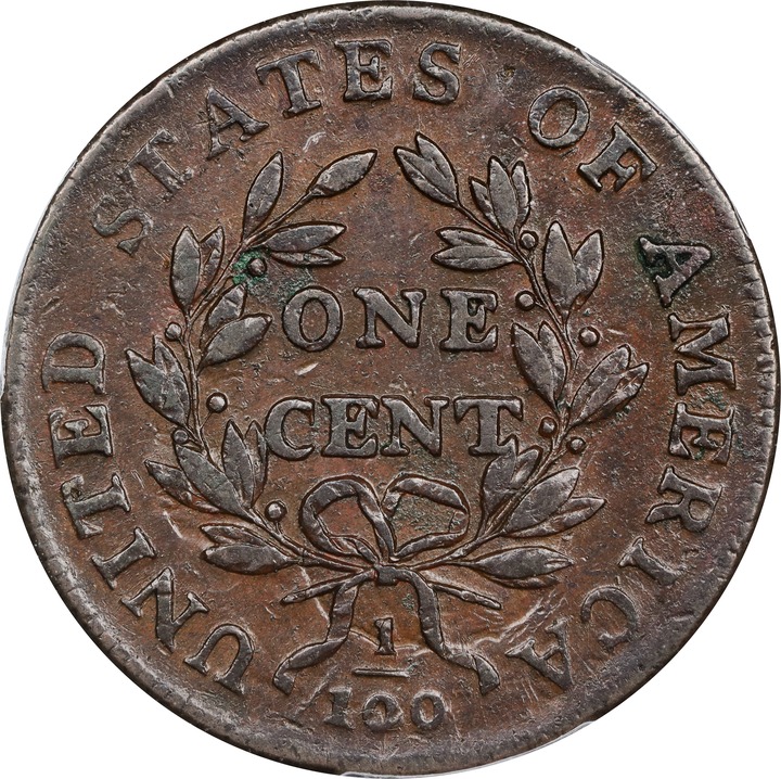 Draped Bust Cent 1c 1796-1807 MS BN [Type] XF40 BN thumbnail 2