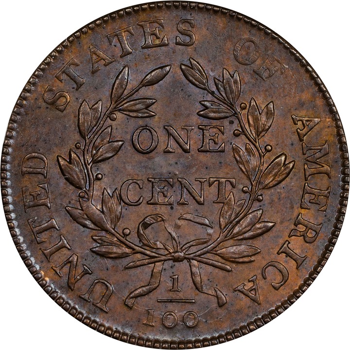 Draped Bust Cent 1c 1796-1807 MS BN [Type] MS60 BN thumbnail 10
