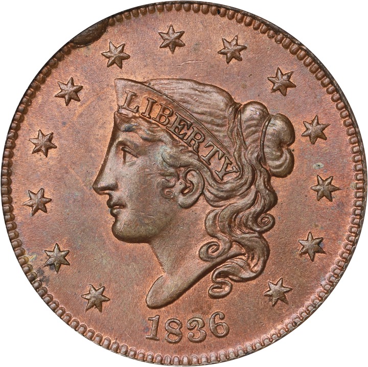 Image for 1836 1c MS RB MS63 RB